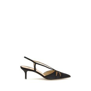 Francesco Russo CutOut Suede Heels Women Black Pumps
